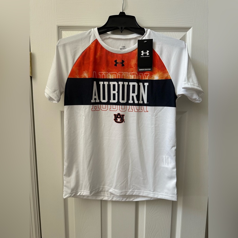 Under Armour Auburn YOUTH L Athletic T-Shirt NWT